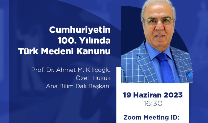 SBE Webinar "Cumhuriyetin 100. Yılında Türk Medeni Kanunu"